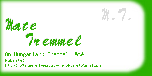 mate tremmel business card