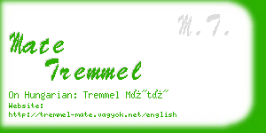 mate tremmel business card